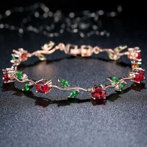 Red Leaf Bracelet for Women
