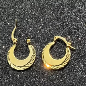 Golden Hoop Earrings for Men